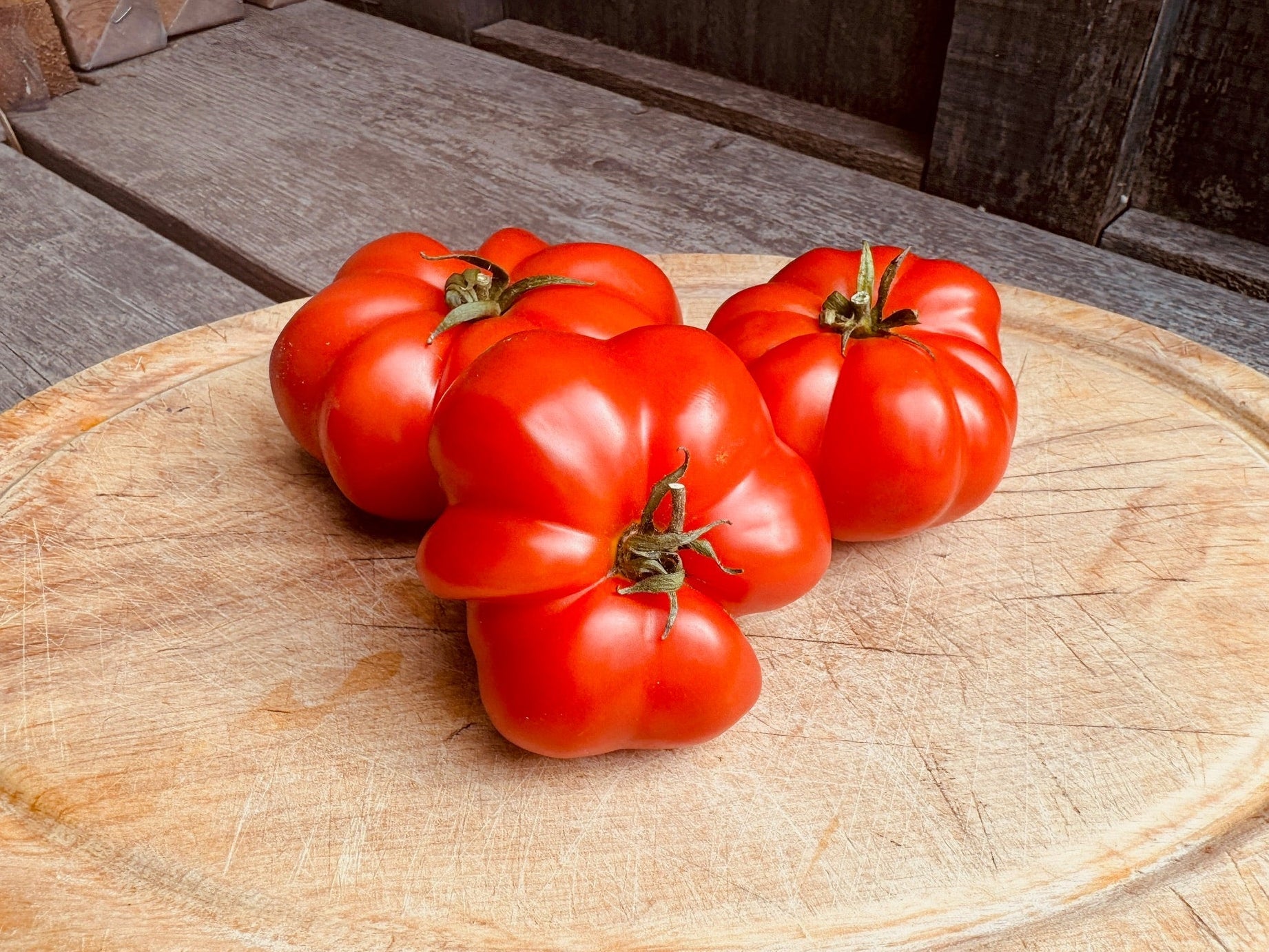 Tomatoes on a cutting board